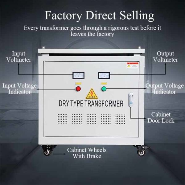 High Current Type Voltage Transformer 12KVA 10KVA Single Phase Dry Type