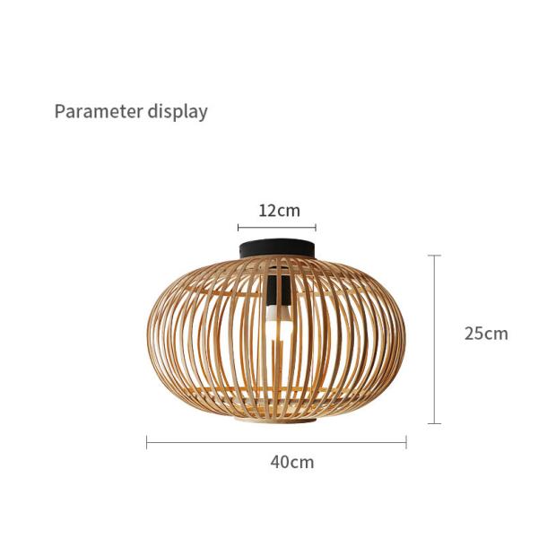 Customized Wicker Lamp Shade Pendant For Indoor Hallway Ceiling
