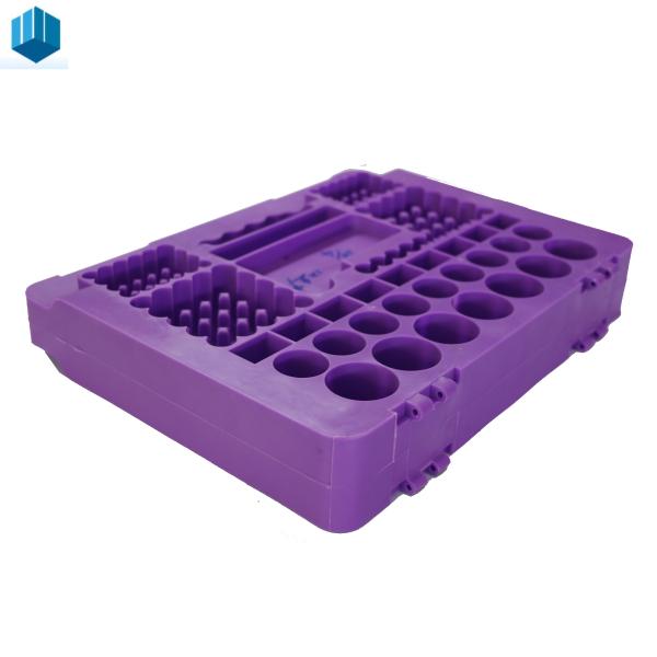 Purple Plastic Inner Parts Plastic Moulded Components PA