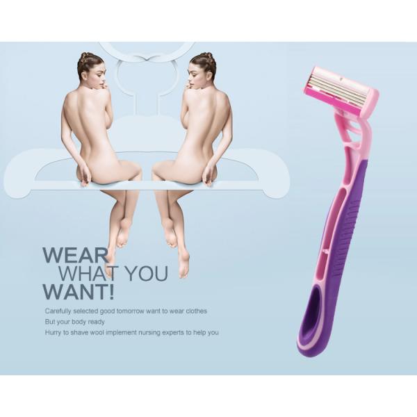 High Performance Four Blade Disposable Shaving Lady Razor Customized Logo