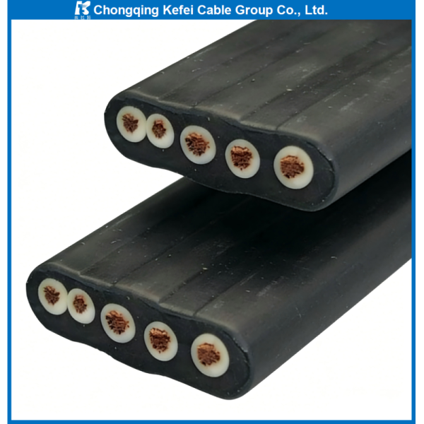 450/750V Copper Conductor Oil Resistant Flat Rubber Cable for Elevator Traction and Lifting Machinery