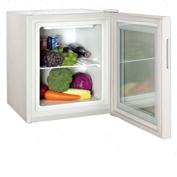 White Electric Glass Front Mini Fridge / Small Clear Front Refrigerator