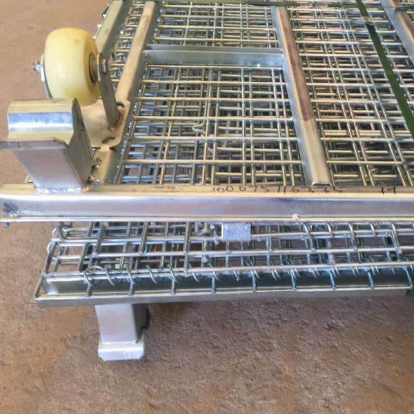 Medium Duty Foldable Stackable Large Wire Mesh Container Rust Resistant 500-1000KG Capacity