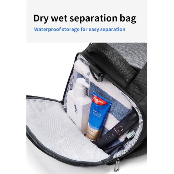 Solid Color Foldable Packable Duffel Bag Antifouling Multi Compartment