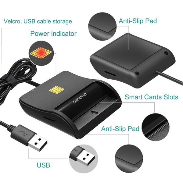 Wholesale Multifunction Usb Card Reader Support Mmc/ TF Card Contact Smart Reader Card