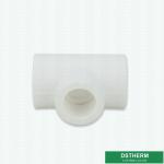 Sanitary White Ppr Pipe Fittings Reducing Tee Size Plastic Pipe Accessories
