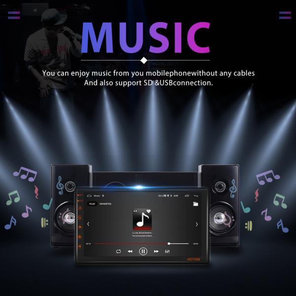 Universal 7" Touch Screen Display Autoradio Stereo MP5 Video Car Multimedia DVD Player