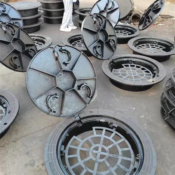 Double Layer Anti Settlement D400 Ductile Iron Covers / Round Manhole Cover