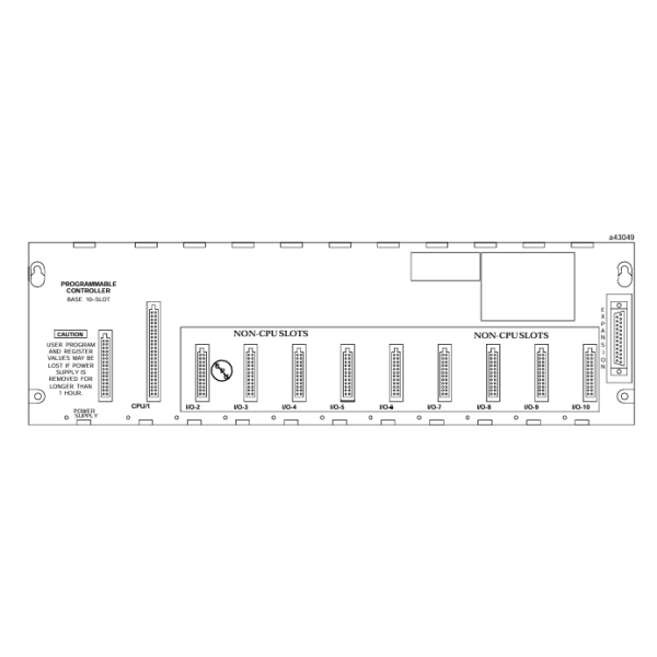 GE IC693CHS391 10 Slot Modular CPU Expansion Baseplate with Panel Mount for Flexible PLC Setup