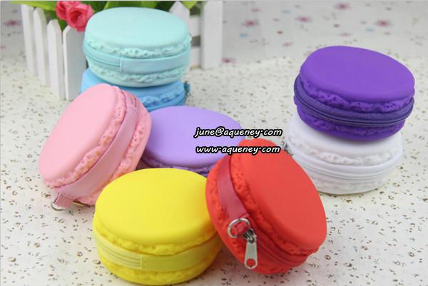 Quality Macarons christmas promotion gift silicone lady purse wallet for sale