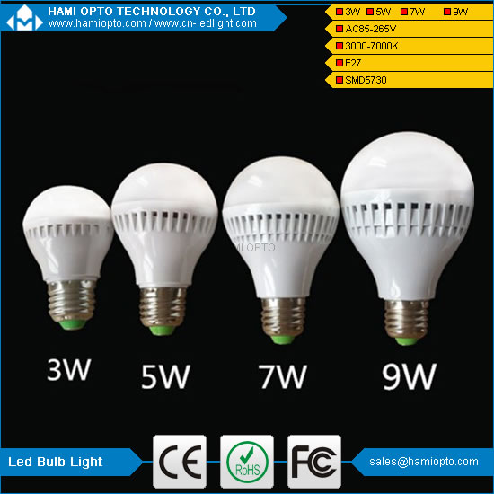 plastic led bulb 220V high brightness led bulb E27