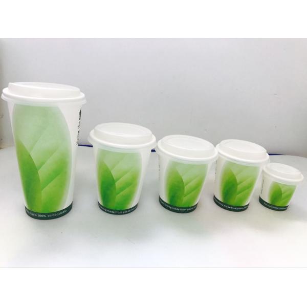 Biodegradable PLA Paper Cups Custom Printed 12 Oz ISO9001 Certification