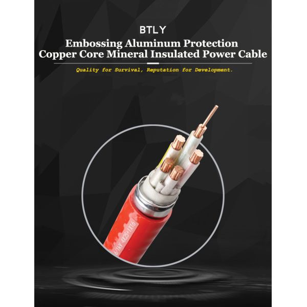Custom Fire Proof Wire Low Voltage PVC Jacket Bare Copper Mineral Insulated Cable