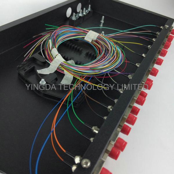 Pre-assembly 24 Port 24 Fibers FC ODF Patch Panel 1U Rack Cabinet Enclosure