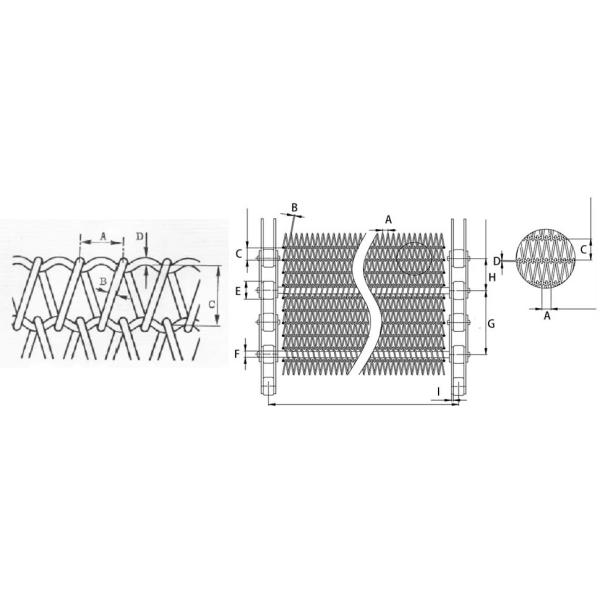 Pizza Oven 304 Stainless Steel Wire Mesh Conveyor Belt For Baking