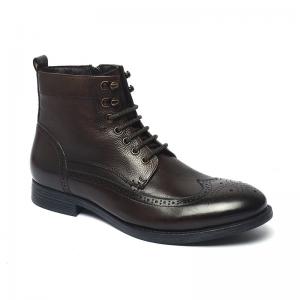 Buy cheap Brown Lace Up Anti Odor Breathable Mens Genuine Leather Boot product