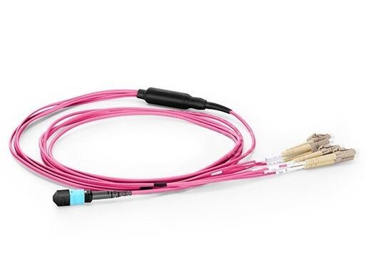 FTTB Female Male UPC APC Mpo Fanout Cable Purple