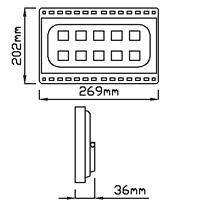New style outdoor workshop 50W driverless led flood light with IP65