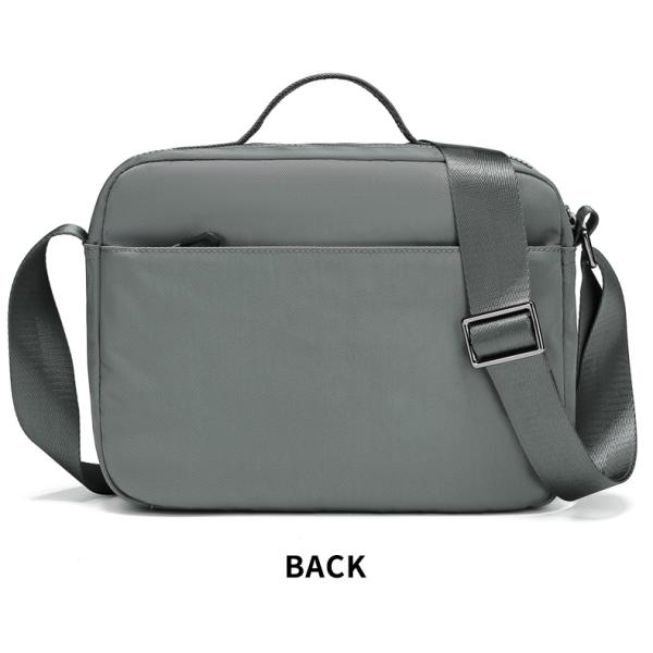 Adjustable Gray Mens Sling Bag Big Nylon Crossbody Bag Custom Printing