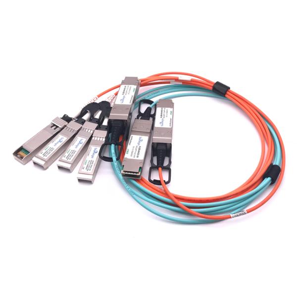 25.78 Gbps/CH 100G QSFP28 DAC To 4x 25g Sfp28 Qsfp28 Breakout Cable FCC Certification