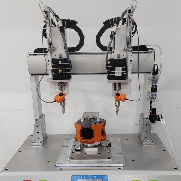 Auto Screw Pneumatic Feeder Floor Type Multi Axis Automatic Screw Locking Machine with Double Screw Head and Rotary Table Auto Screwdriver Machine