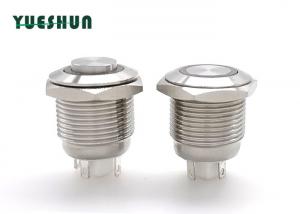 China 12V 24V Stainless Steel Push Button Switch , 16mm Push Button Reset Switch on sale