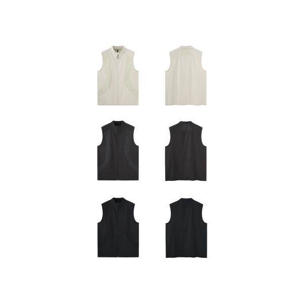 Custom Men Cycling Windproof Sleeveless Vest, Lightweight Water Repellent Outdoor Running Gilet OEM ODM