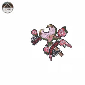 Buy cheap Colored Love Bird Embroidery Designs Patches 20*19.5cm Size For Apparel from wholesalers