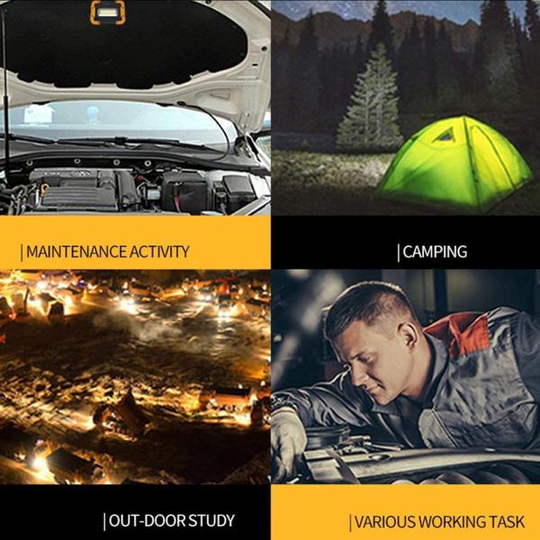 Rechargeable Portable Foldable Work Light Super Bright Indoor Projects / Outdoor Camping