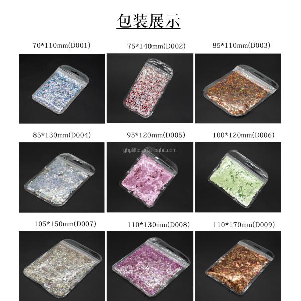 Chunky PET Christmas Decorations Custom Glitter Mix Hexagonal Eye Sequin Pigment