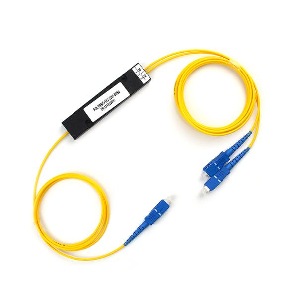 Customized Telecom FTTH Pigtail Type SC UPC 1X2 PLC Optical Fiber Splitter