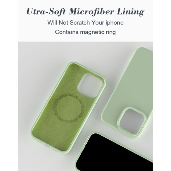Microfiber Lining Silicone Phone Covers Soft Mag Safe iPhone Cover Anti Fingerprint