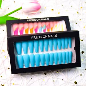 China False Toe Nails Custom Patterned Website Hot Products Rainbow False Nails Empty Nail Tip Box 200 on sale