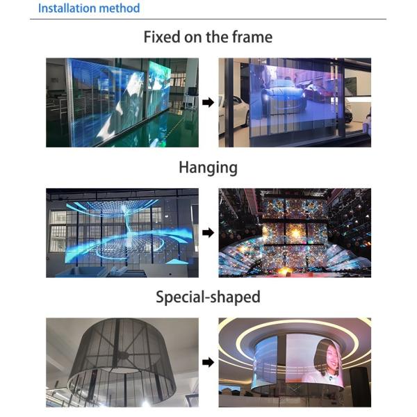 Full Color Indoor Transparent LED Screen P3.91-P7.82 Quick Installation