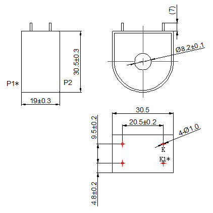 Small Current Type Single Phase Current Transformer 0.2 Class Accuracy with Pin