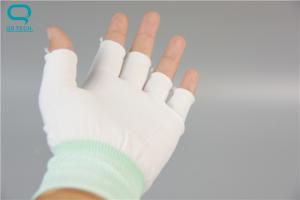 Buy cheap Cleanroom Seamless Knitted Work Gloves Half Finger Gloves With Great Dexterity product