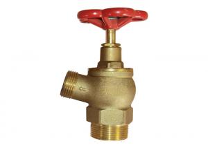 China Brass Heavy Duty Angle Valve with Red Aluminum Handle for Fire Reel Use on sale