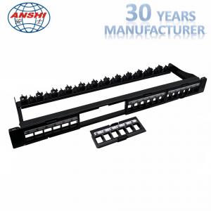 Buy cheap 1u Cat6 24 Port Modular Type Utp Patch Panel With Rear Cable Management product
