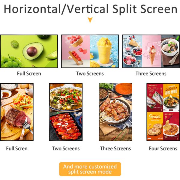 Customized 75 Inch Wall Mounted Narrow Frame LCD Display Kiosk for Shopping Malls Retail Stores and Elevators