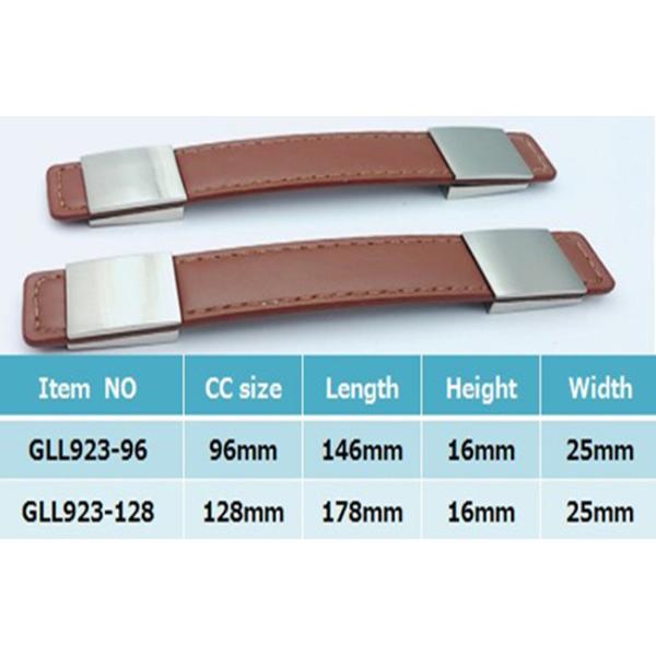 192mm Leather Cupboard Door Handles Desk Pulls With Zinc Metal Pulls Kitchen Cabinet Cupboard Leather Knobs