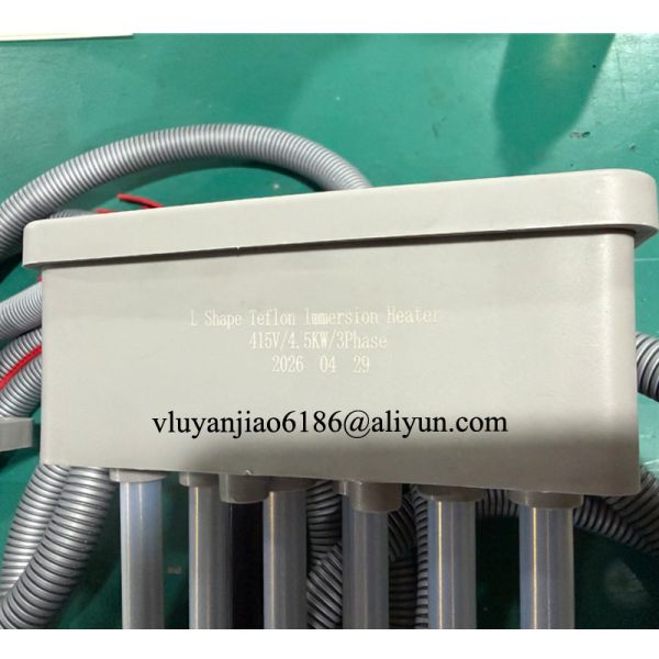 3 Phase 415V 4.5kw L Shape (Teflon)PTFE Immersion Heater