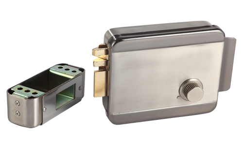 Stainless Steel Low Noise Electric Rim Lock , Single Head Cylinder Rim Door Lock