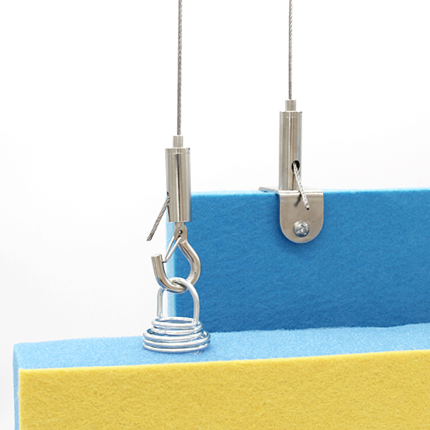 Black Coated Metal Hook Ceiling Suspension System Side Exit Ceiling Griper with Snap Hook
