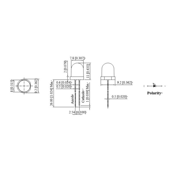 8MM bullet LEDs |bullet LEDs 8mm|f8 bullet Lamps|bullet Light Bulbs|bullet Clear LENS|china Semiconductor