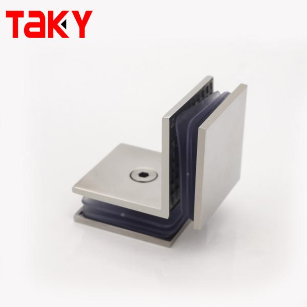 Shower Room Door Corner Clamp Brackets Railing Holder Hinge Tempered Glass Clamps
