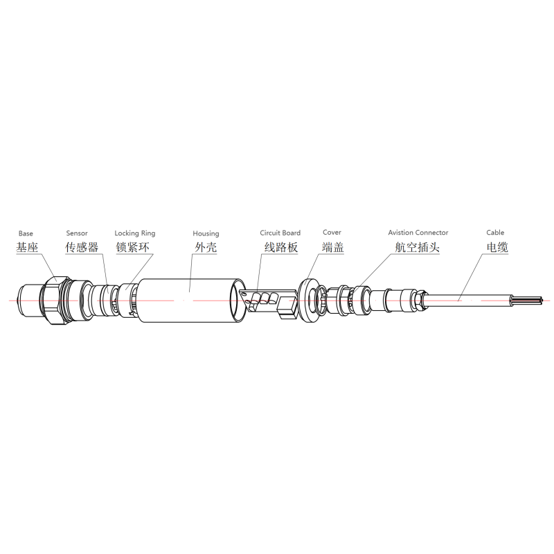 Precise Measurement Intelligent Pressure Transmitter With Aviation Connector 0~100bar FD80A