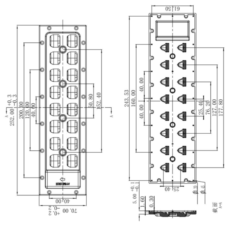 252×70mm Waterproof IP65 LED Array Lens Optical PC Lens for LED Street Light Modules
