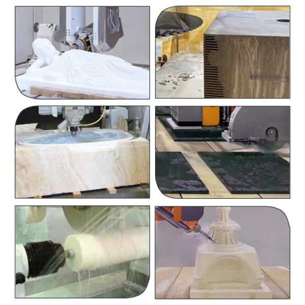 5-Axis CNC Router Bridge Saw Cutting Machine with 5-Axis Simultaneous Control, 20 kW BT40 Spindle, and Hybrid Table Design