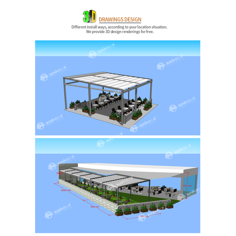 High-End Lightweight Aluminum Frame Awning Quick-Setup Adjustable Sunshade for Outdoor Use Retractable Awning