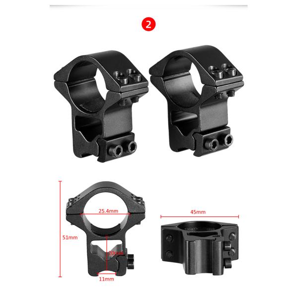 30mm 25.4mm Hunting Scope Rings And Mounts 11mm 20mm Dovetail Rail